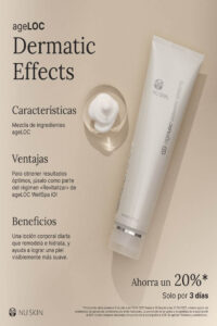 ageLOC Dermatic Effects de Nu Skin, loción corporal para mejorar el aspecto y la suavidad de la piel.