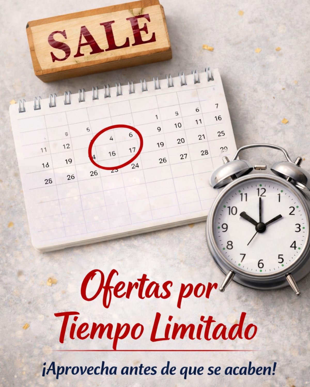 Ofertas por tiempo limitado con descuentos especiales y fechas concretas